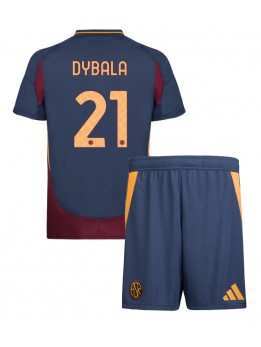 Billige AS Roma Paulo Dybala #21 Tredjedraktsett Barn 2024-25 Kortermet (+ Korte bukser)